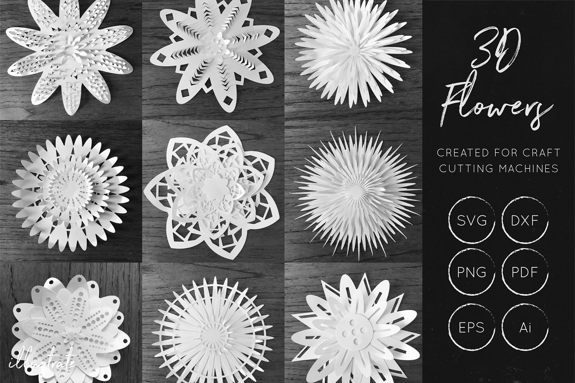 Download 3D Flowers Bundle&nbsp; - 3d flowers Collection