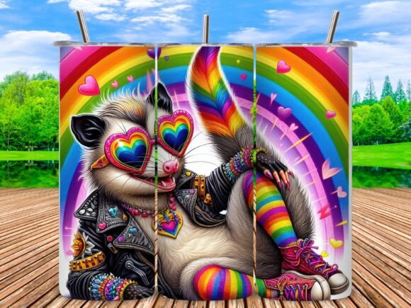 Download Opossum Funny Pride Tumbler Wrap - Pride tumbler Collection