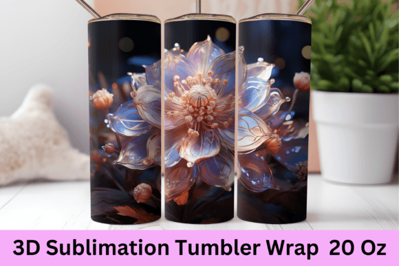 Download 3D Flowers Tumbler Sublimation | Skinny - 3d flowers Collection