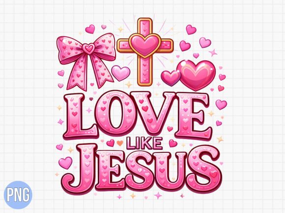 Download Love Like Jesus Cross Bow PNG T-Shirt - Love like Collection